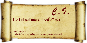 Czimbalmos Ivána névjegykártya